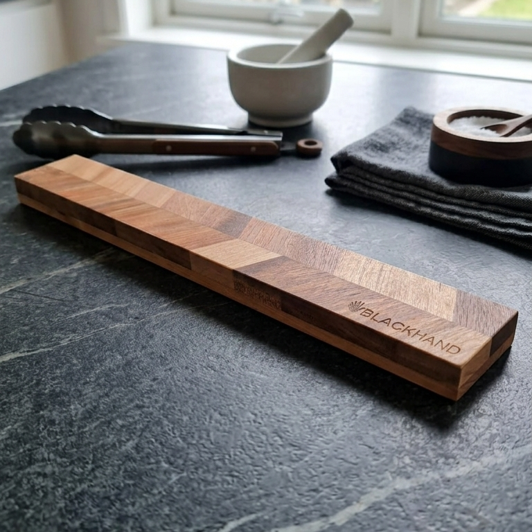 Barra magnética madera de acacia 35 cm.